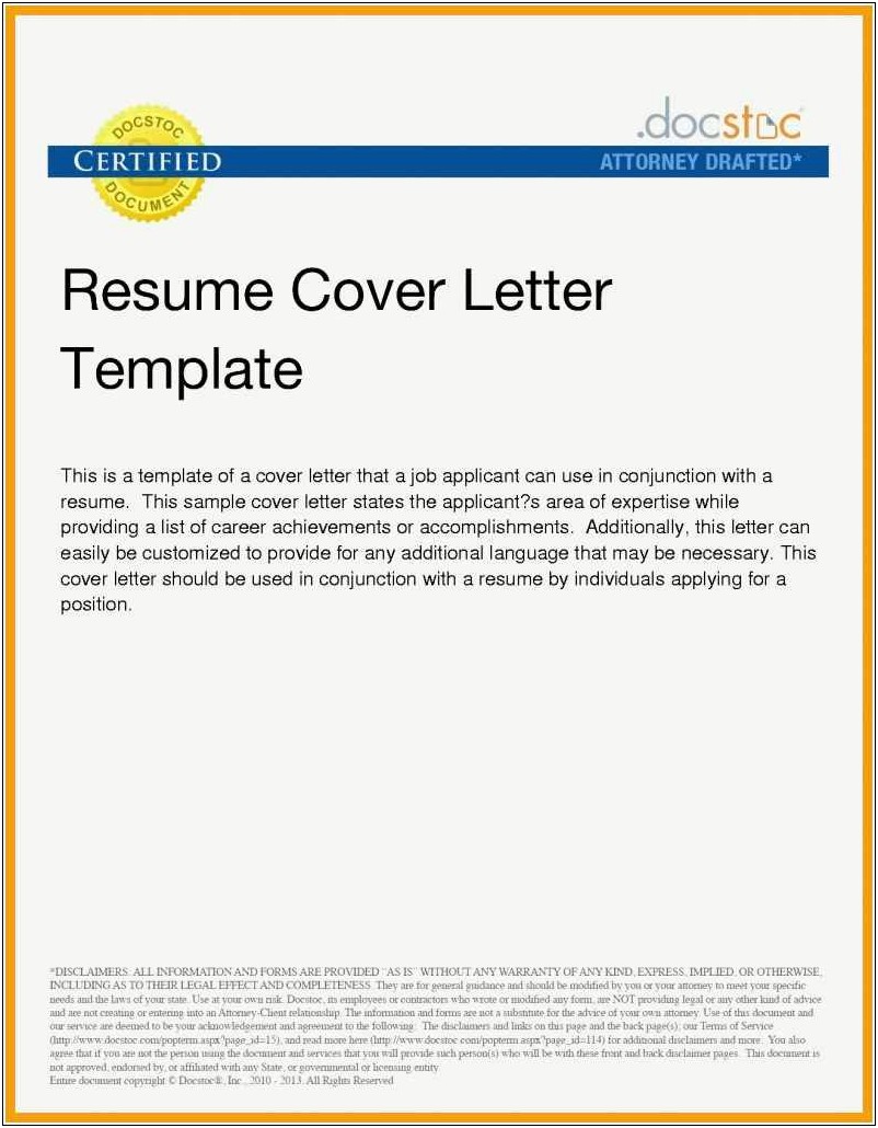 Sending Resume For Job Application