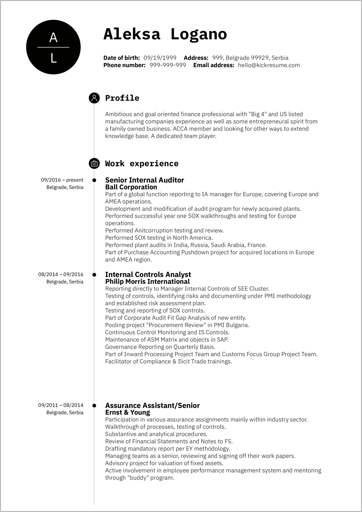 Senior Auditor Job Description Resume