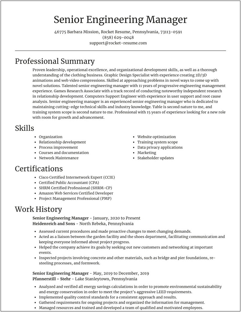 Senior Software Project Manager Resume