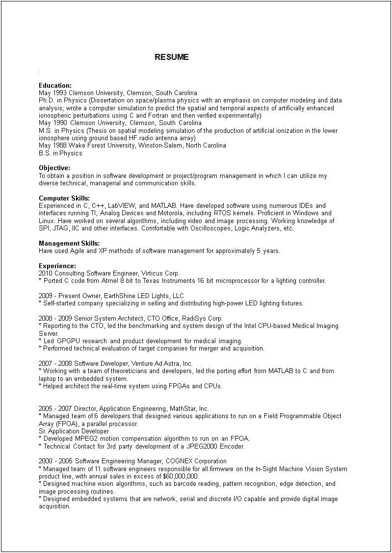 Senior Technical Product Manager Resume
