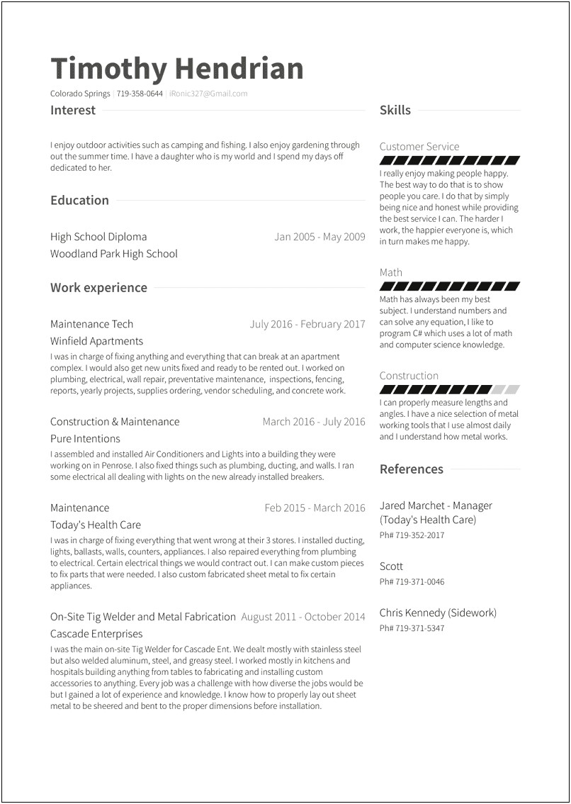 Sheet Metal Job Resume Objective