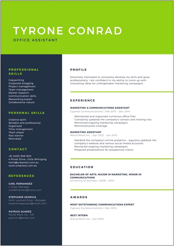 Simple Resume Examples For Filipino