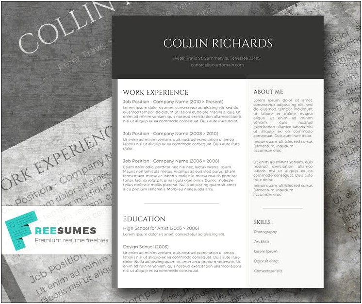 Simple Template For Resume Free