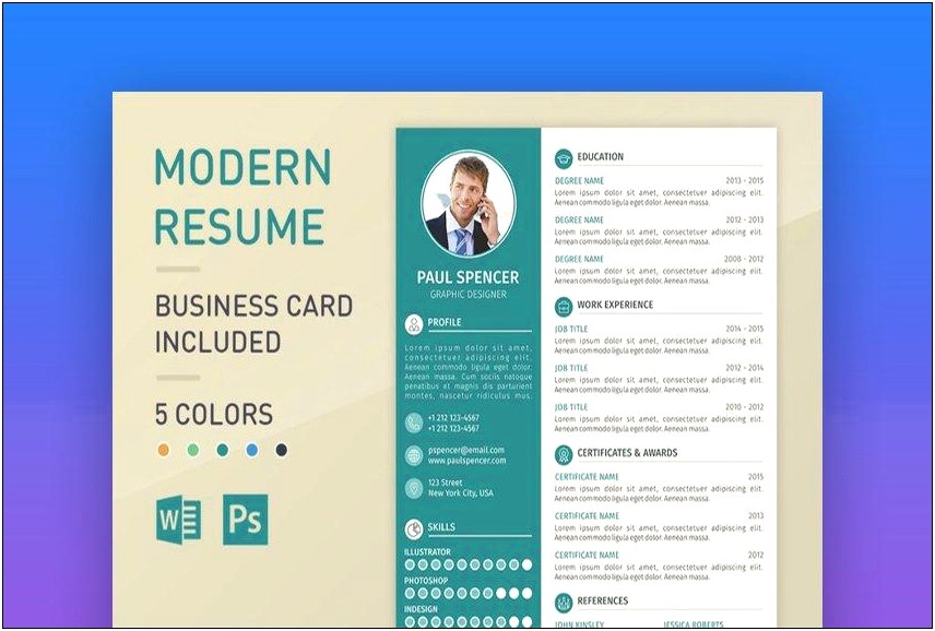 Single Page Word Resume Examples