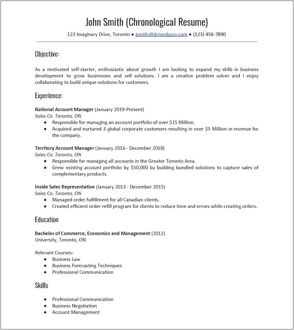 Skills Acquired Resume Education Section