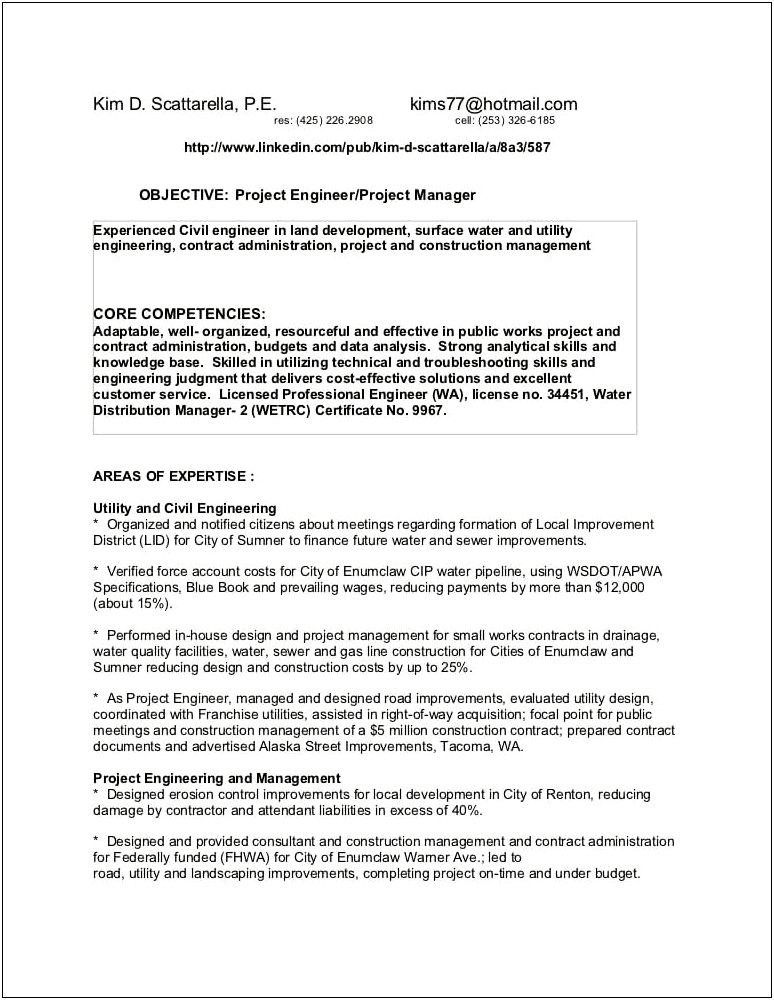 Skills For An Engineering Resume
