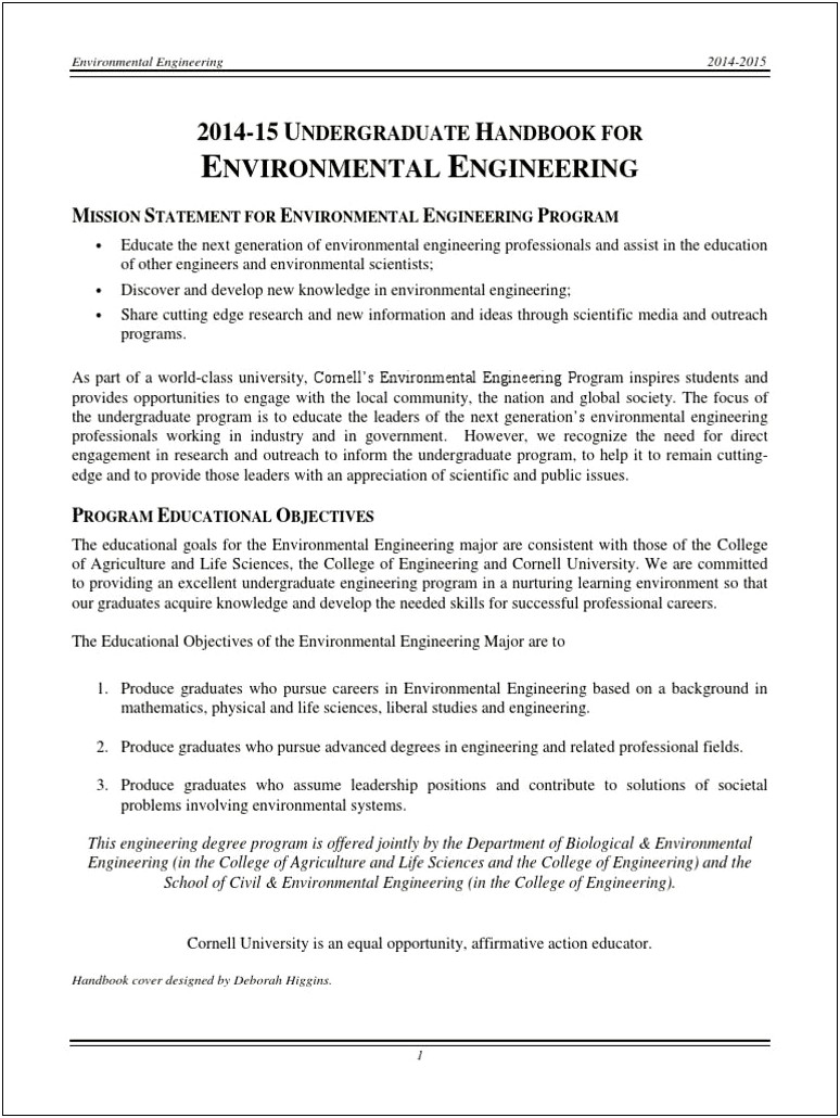 Skills For Env Engineering Resume