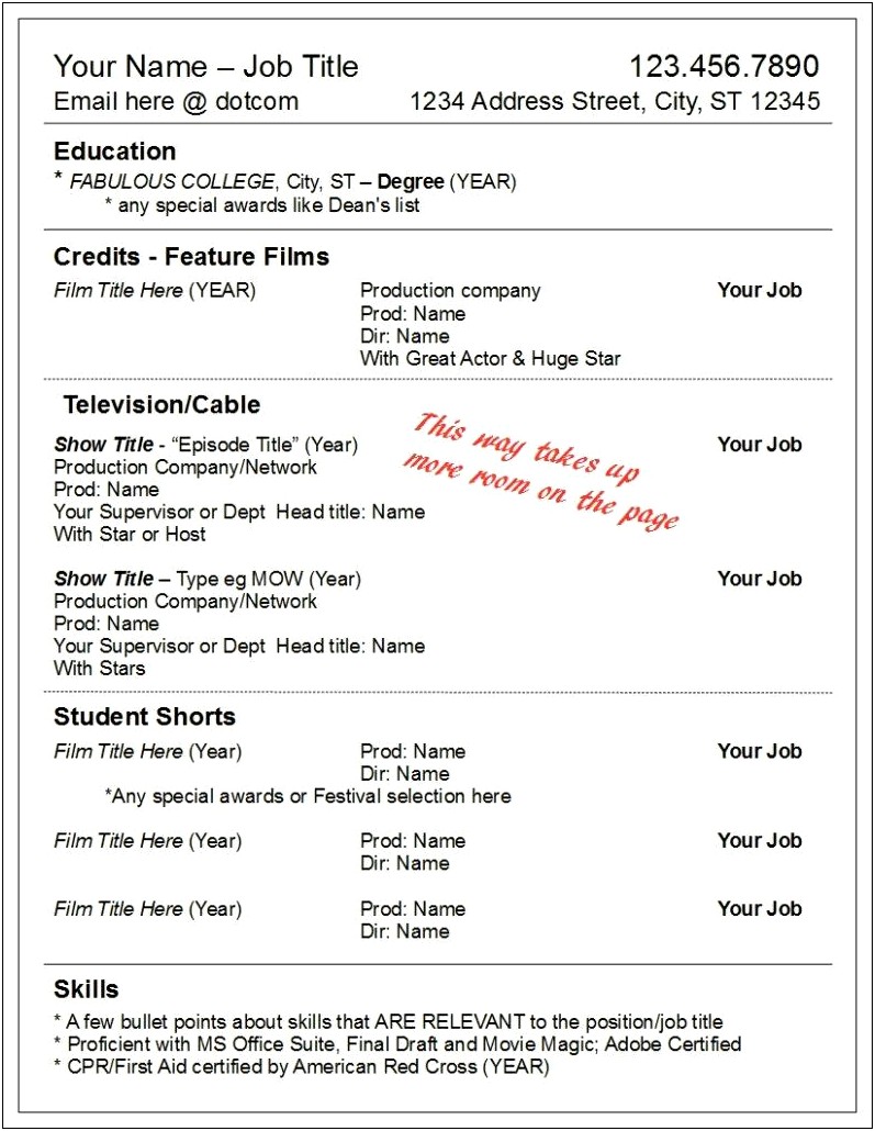 Skills For Resume Producer Tv