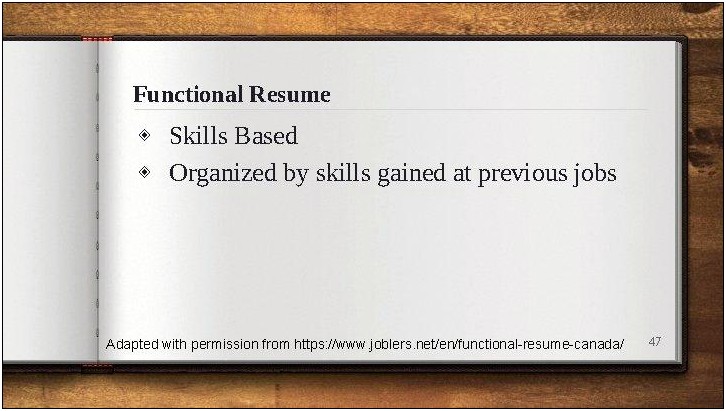 Skills Gained On A Resume