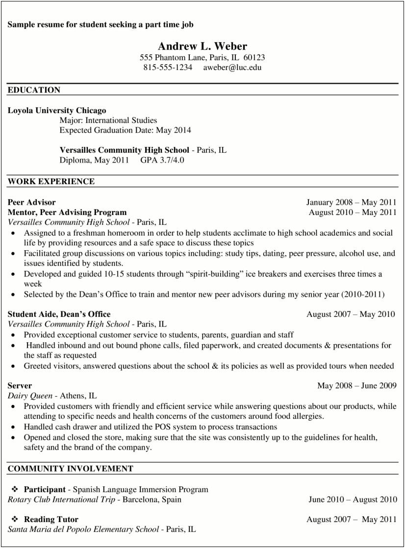 Skills In Resume For Immersion