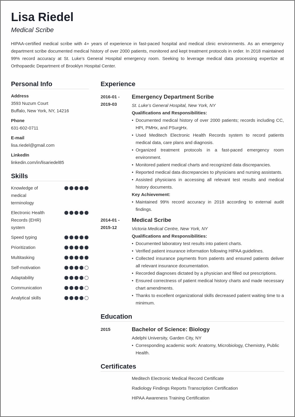 Skills Section Of Resume Scribe