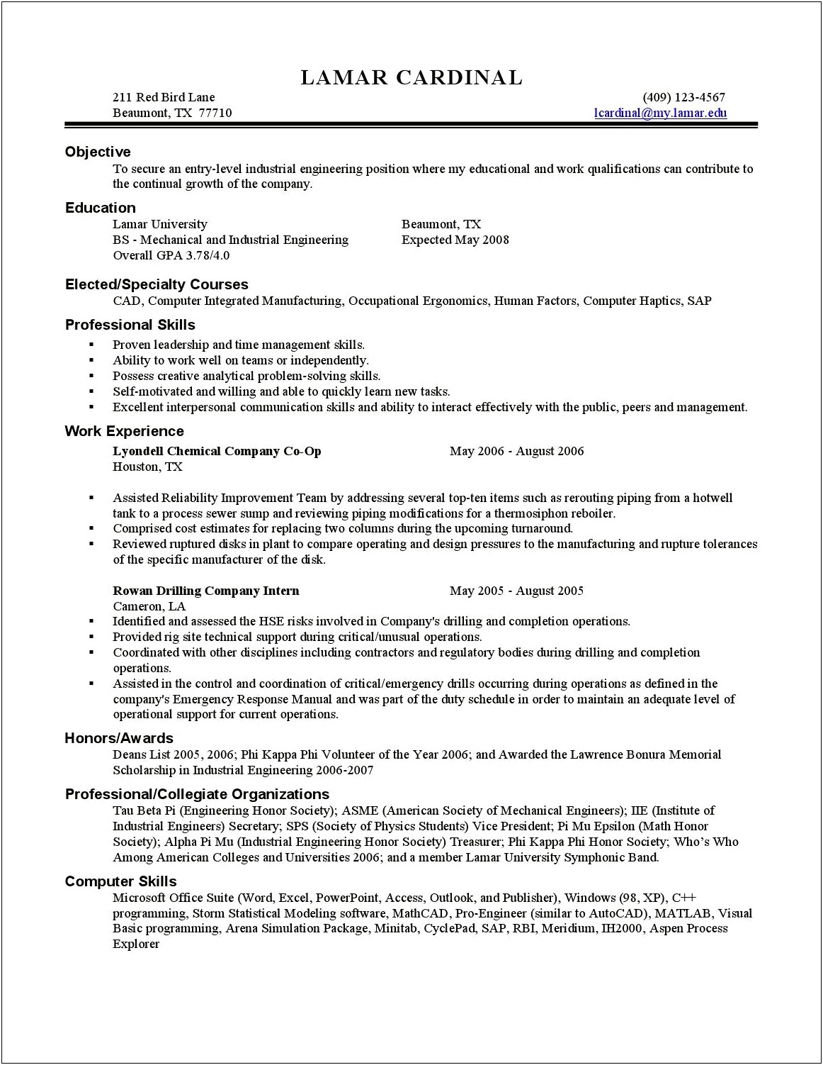 Skills Section Resume Manufacturing Engineering