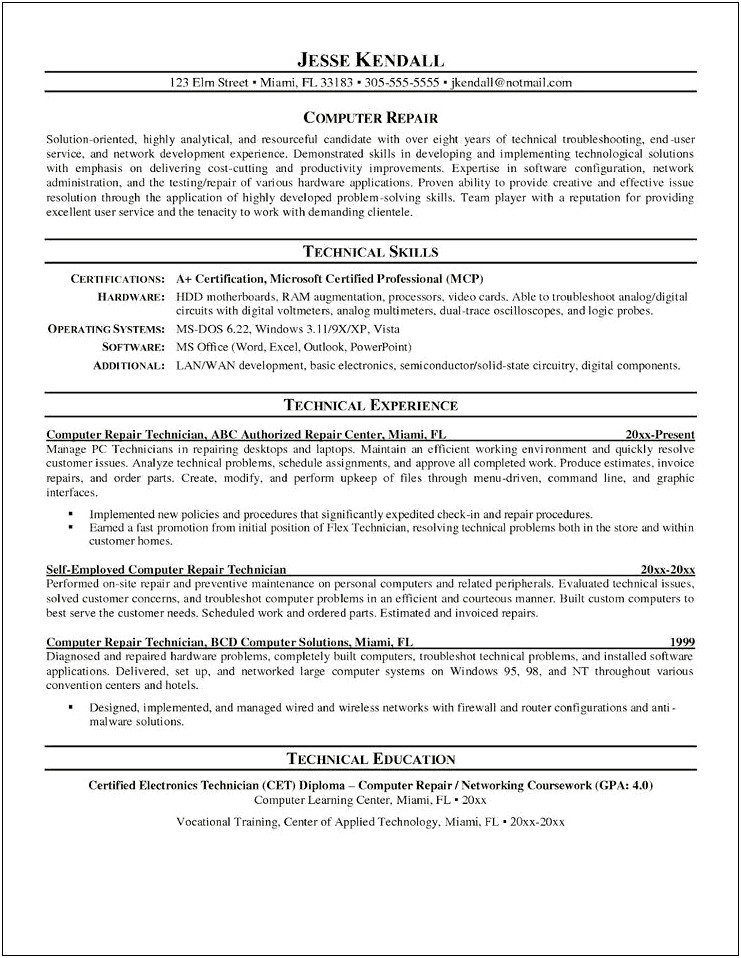 Skills With Computers On Resume