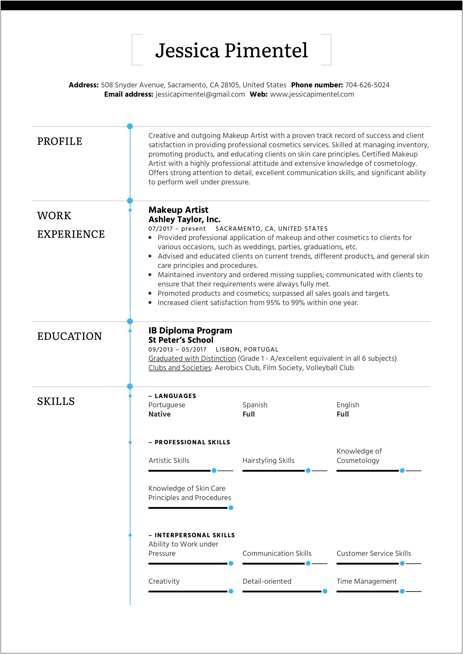 Skin Care Objective For Resume
