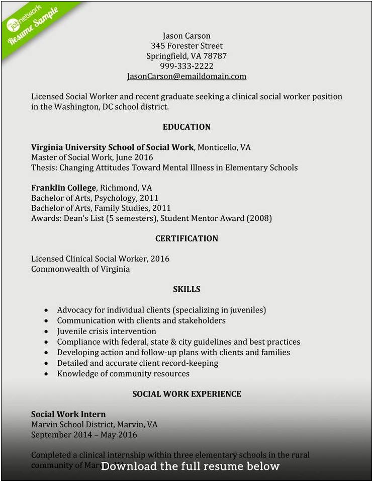 Social Skills Examples For Resume
