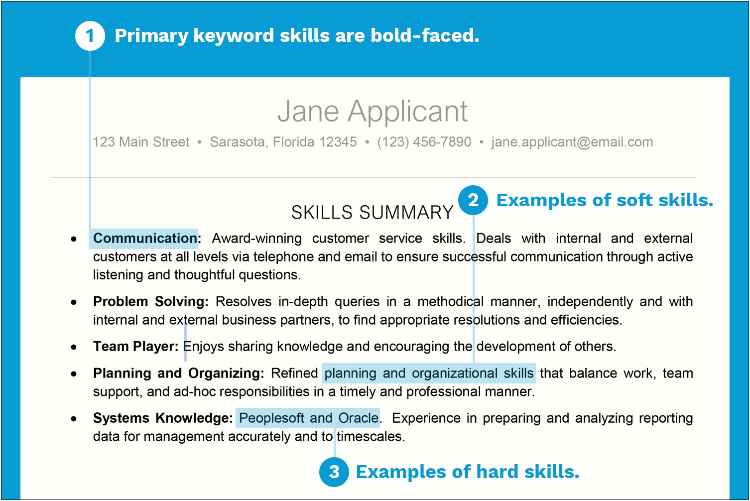 Soft Skill Summary For Resume