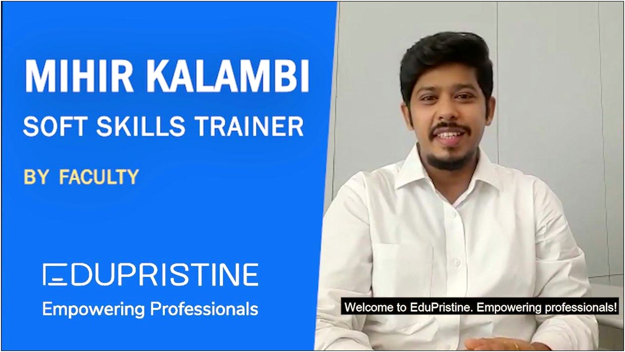 Soft Skills Trainer Resume India