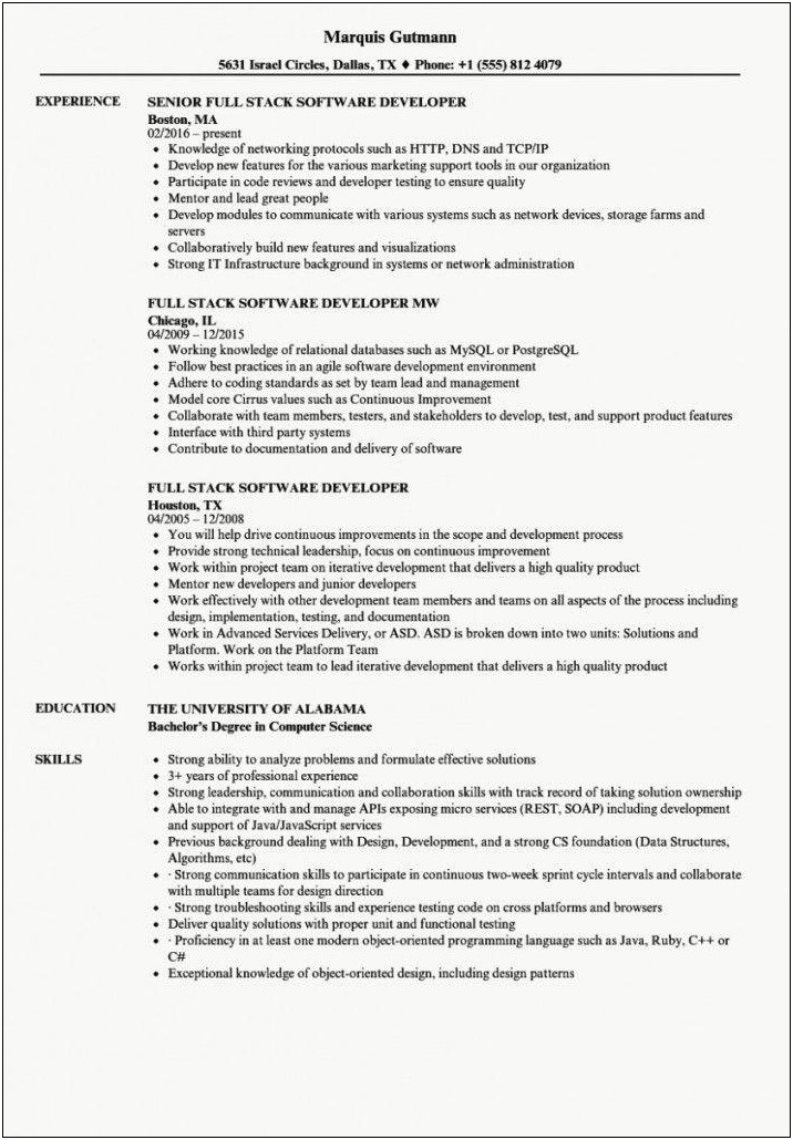 Software Development Manager Resume Indeed