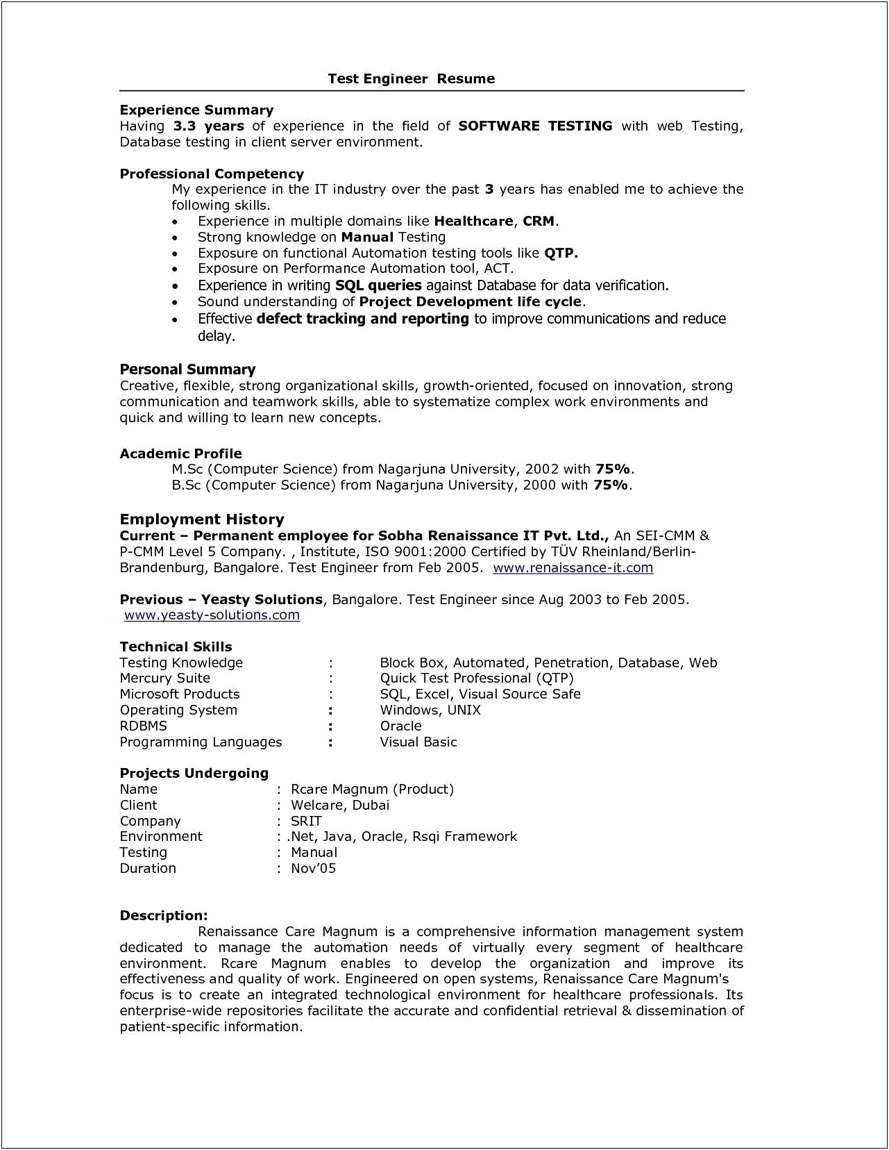 Software Engineer Job Description Resume
