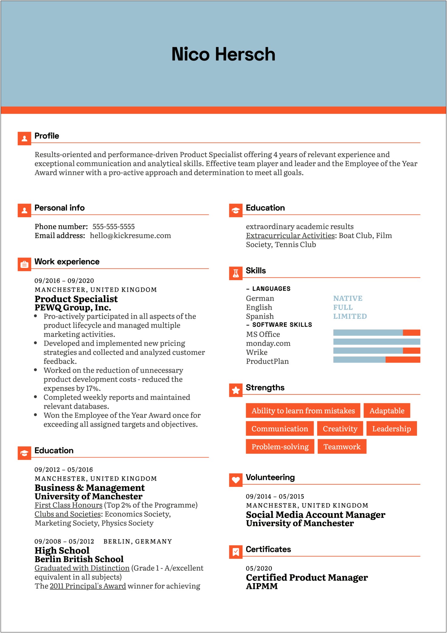 Software Product Manager Resume Skills