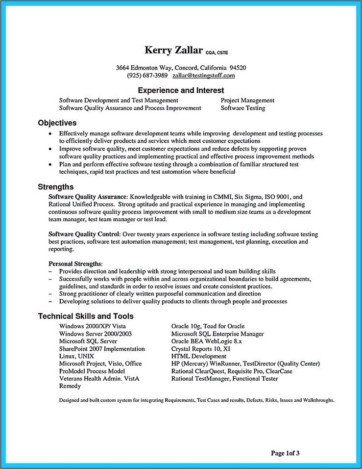 Software Project Manager Resume Objective