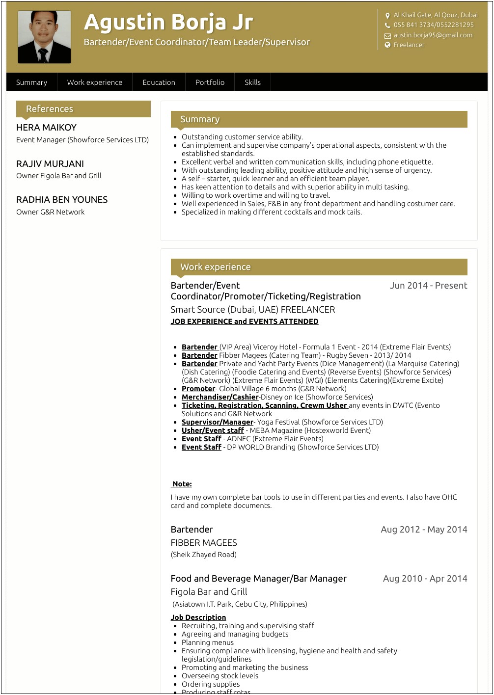 Special Event Manager Resume Template