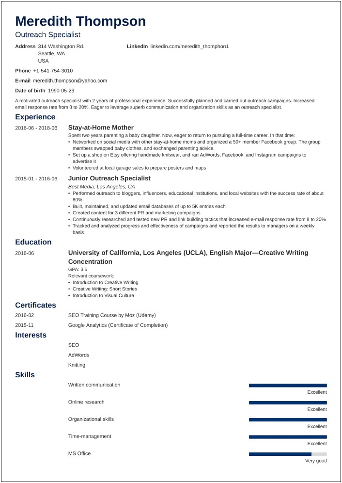 Special Skills For Work Resume
