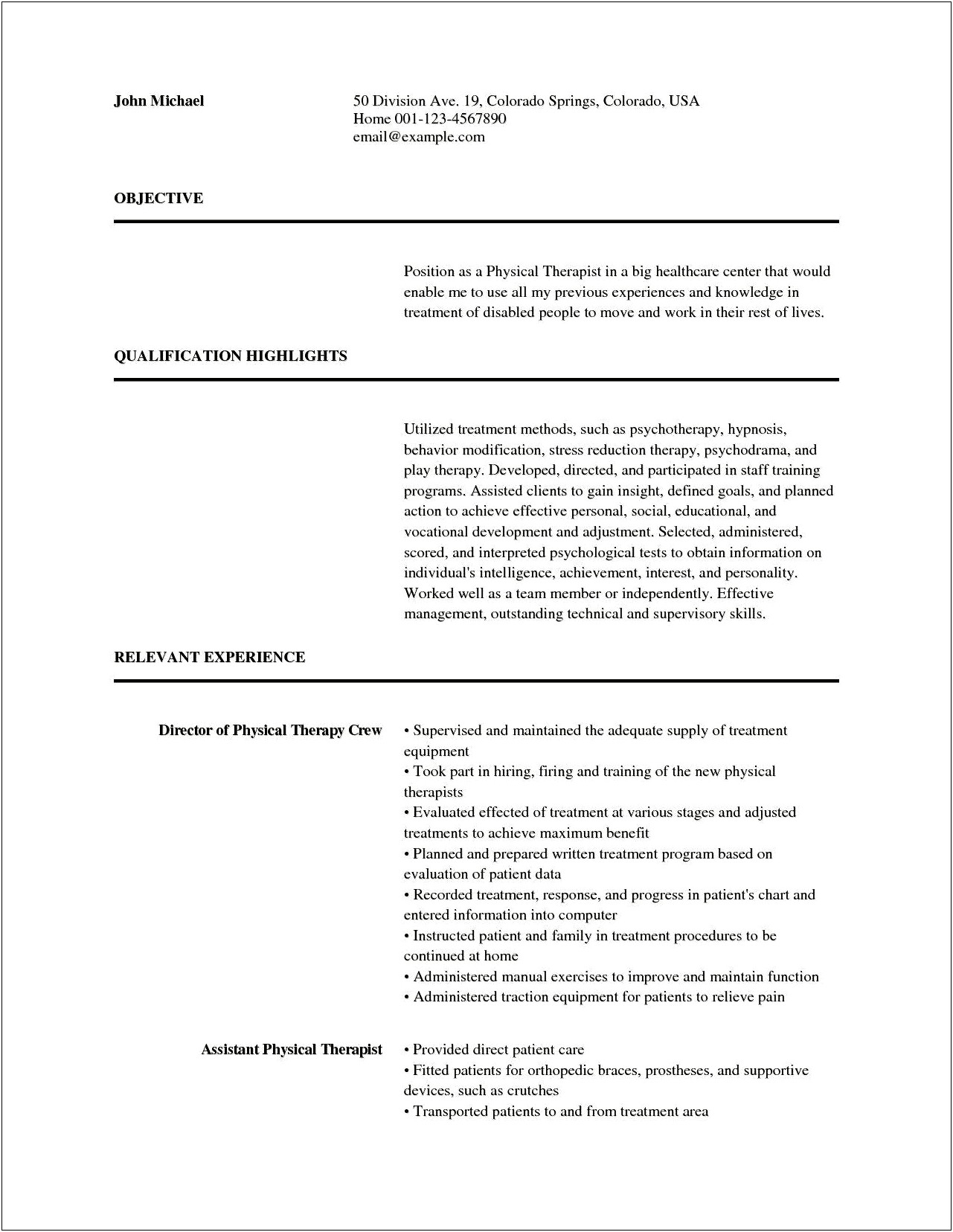 Speech Therapy Assistant Resume Examples
