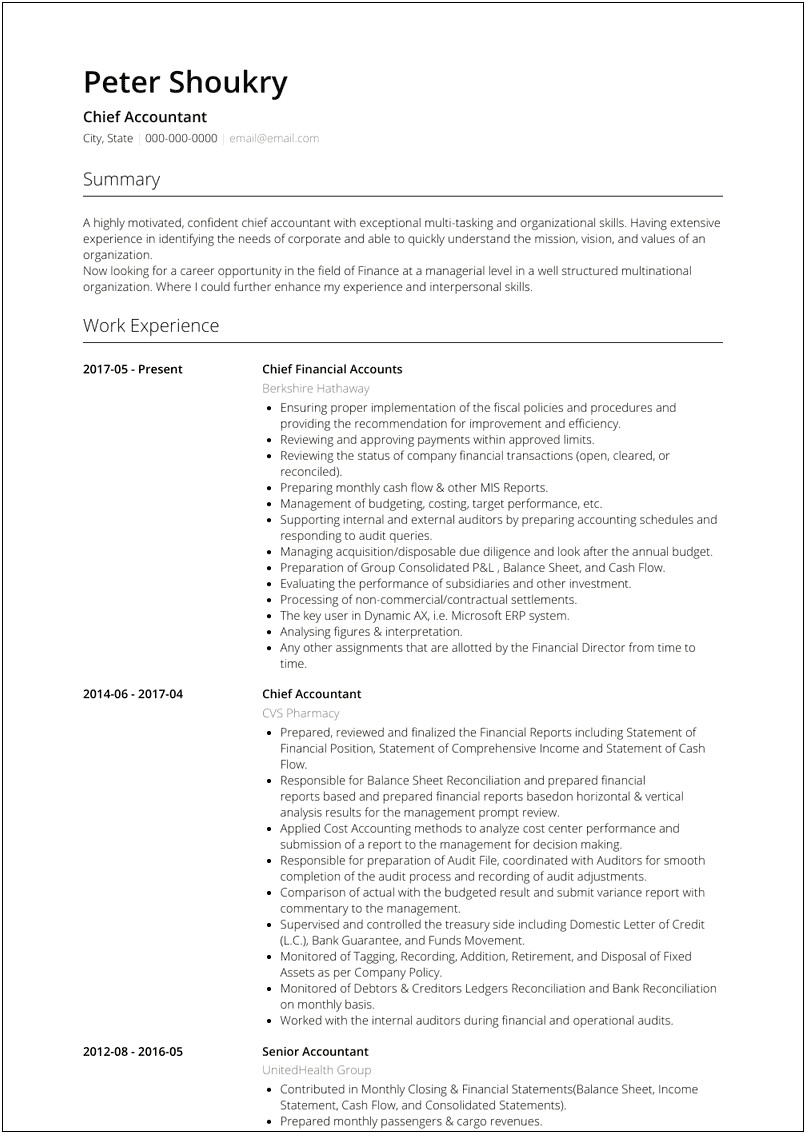 Staff Accountant Resume Examples 2017