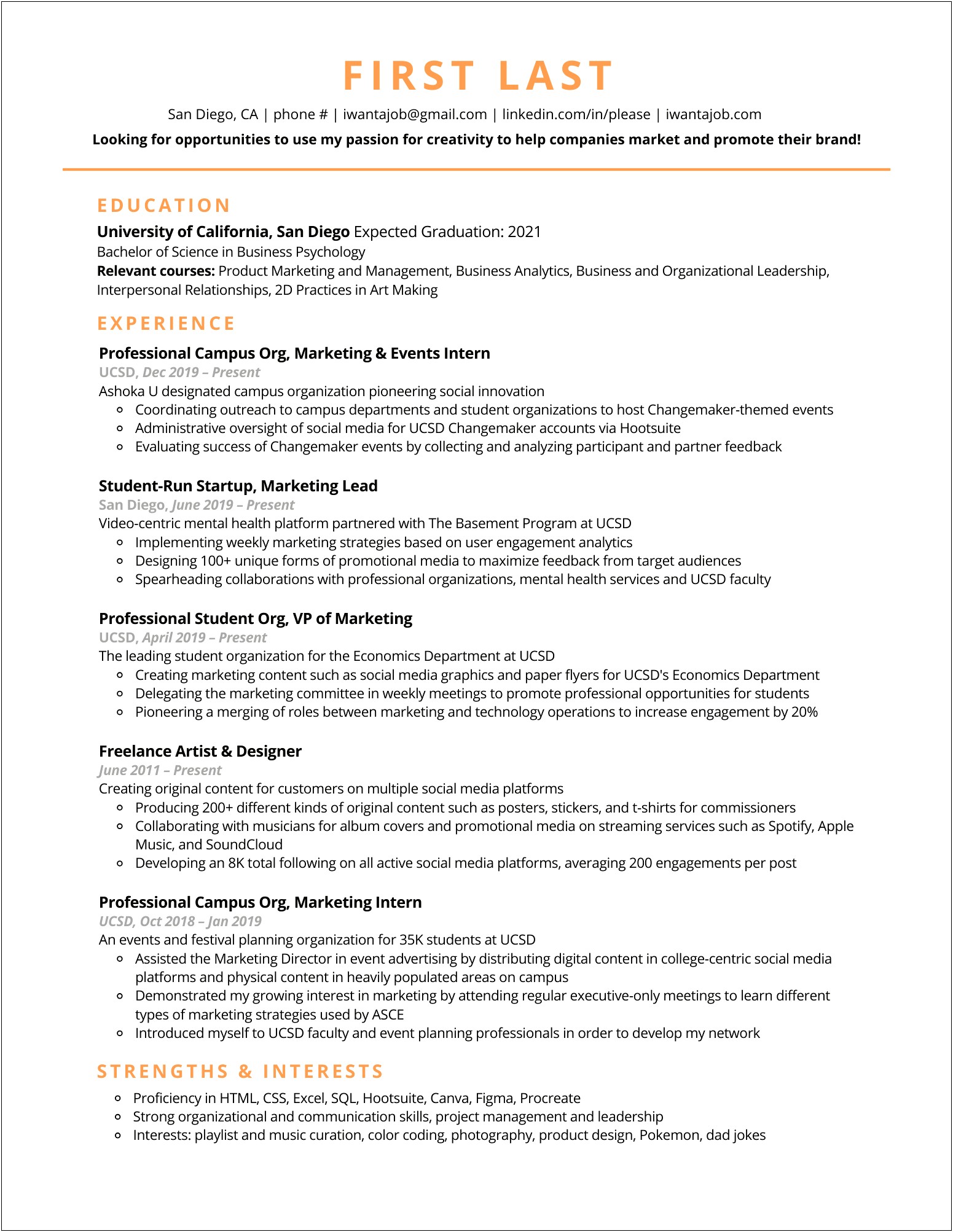 Startup Marketing Manager Resume Appointed