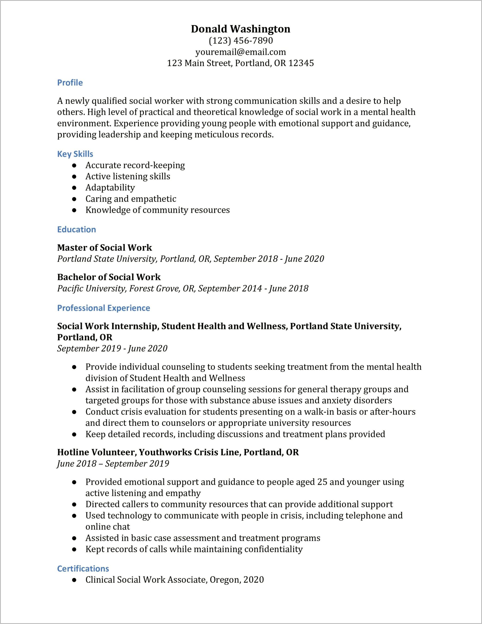 State Of Tennessee Resume Sample