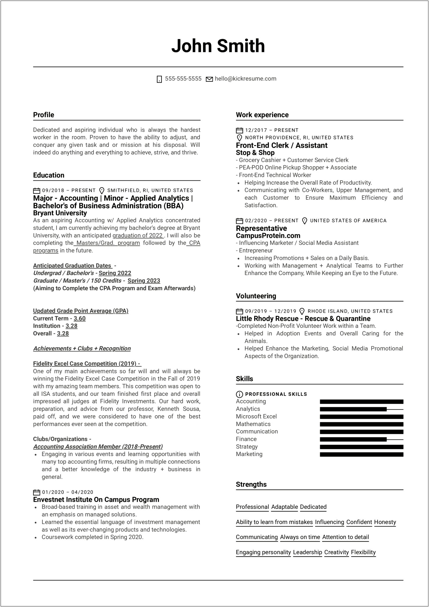 Stop And Shop Resume Examples