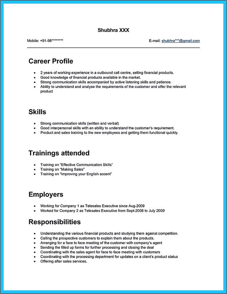 Strong Interpersonal Skills Resume Example