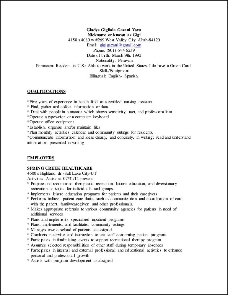 Stylist Job Description For Resume