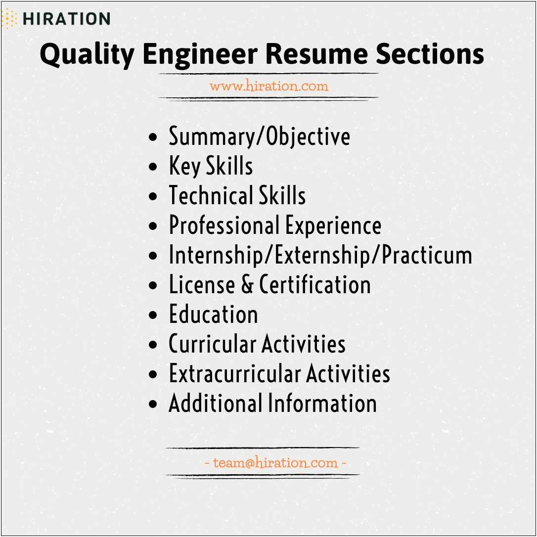 Supplier Quality Engineer Resume Objective