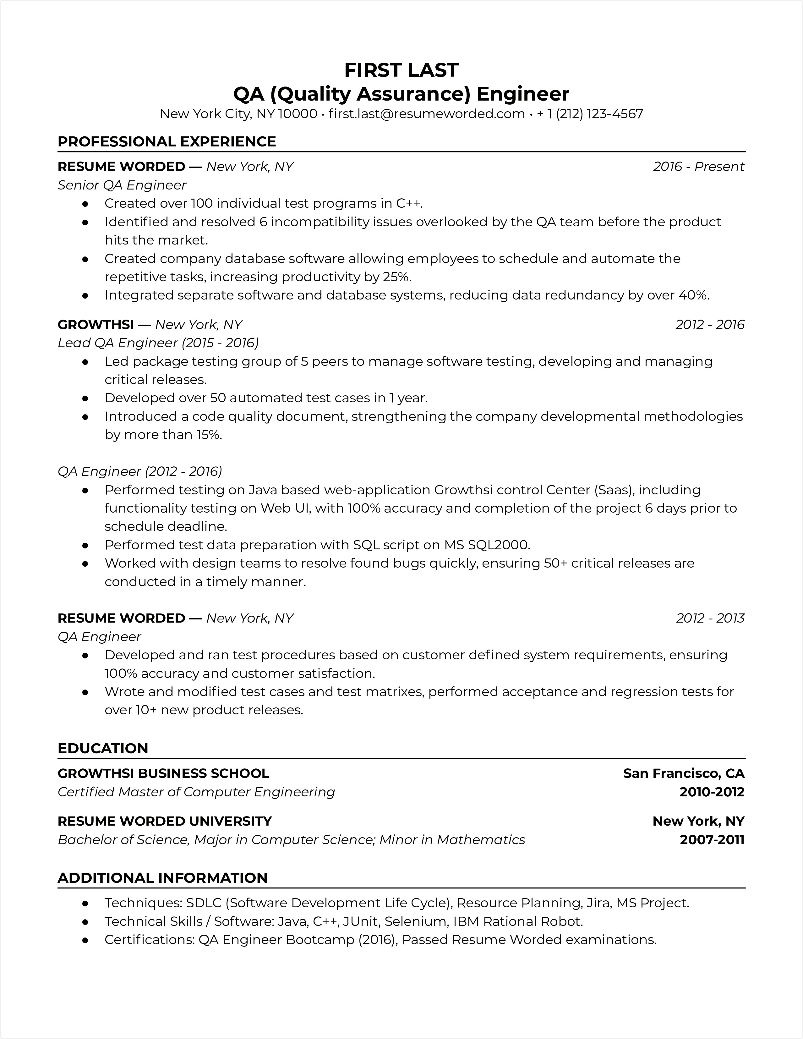 Supplier Quality Engineer Resume Samples