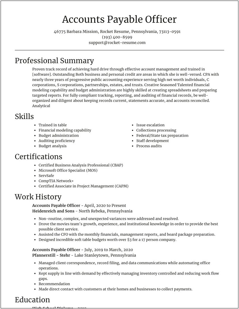 Supply Management Specialist Federal Resume