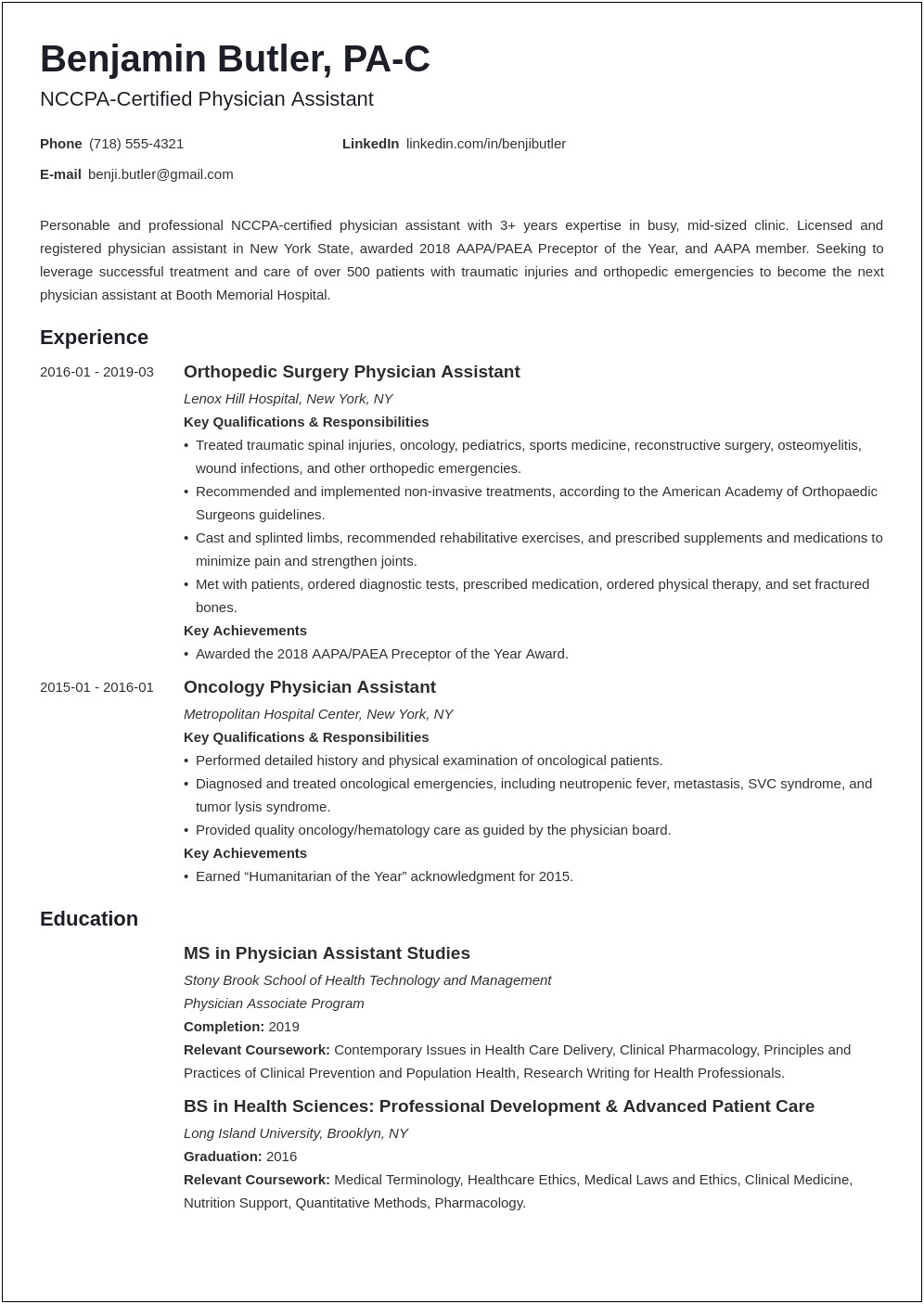 Surgical Assistant Objective In Resume