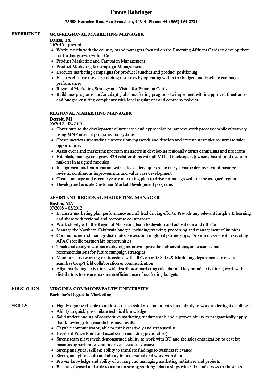 Technical Service Manager Resume Examples