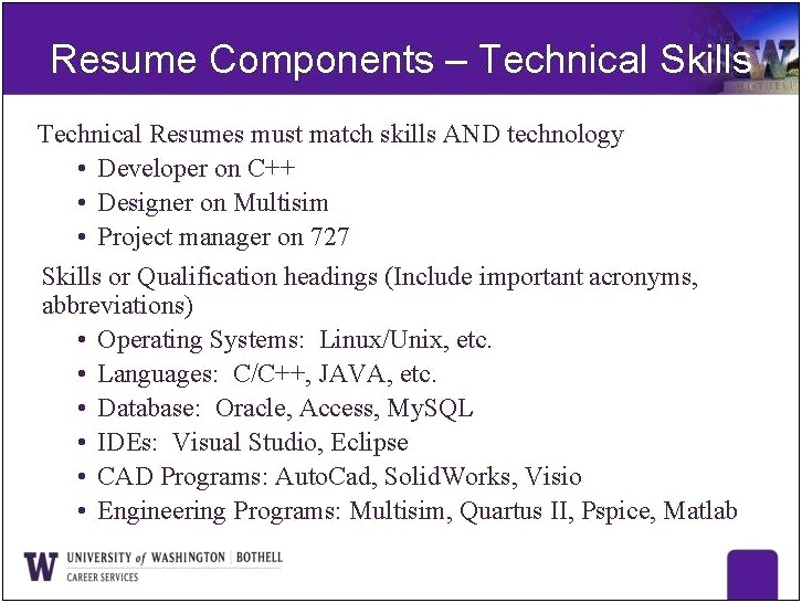 Technical Skills Image For Resume