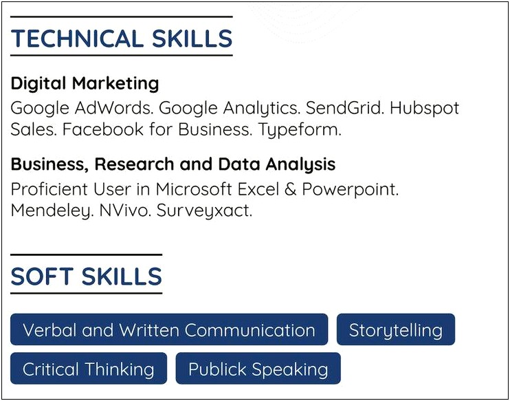 Technical Skills On Resume Examples