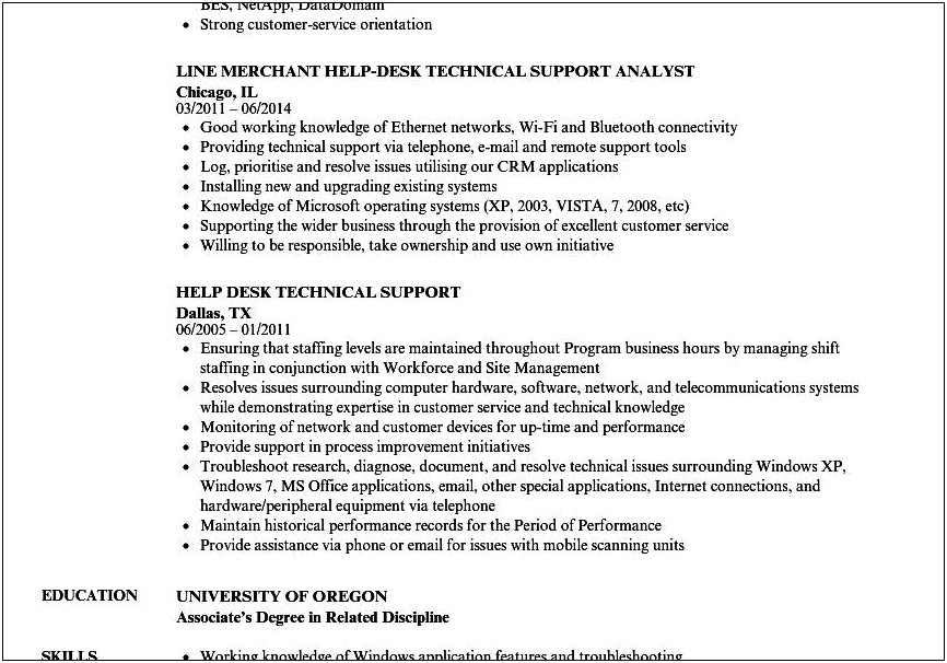 Technical Support Manager Resume Examples