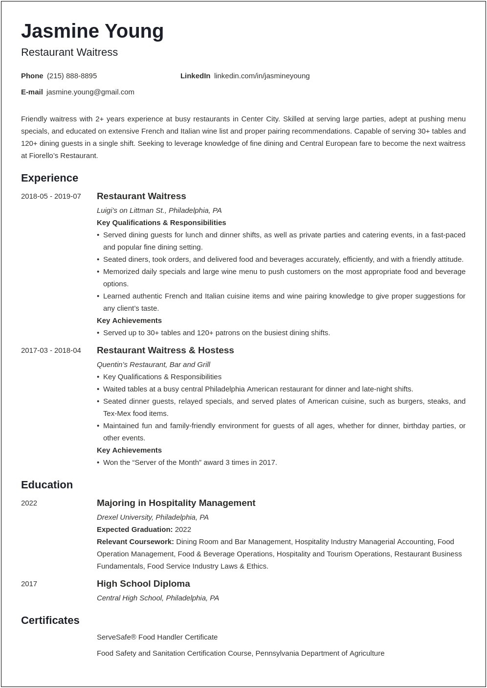 Teenage Objective For Resume Examples