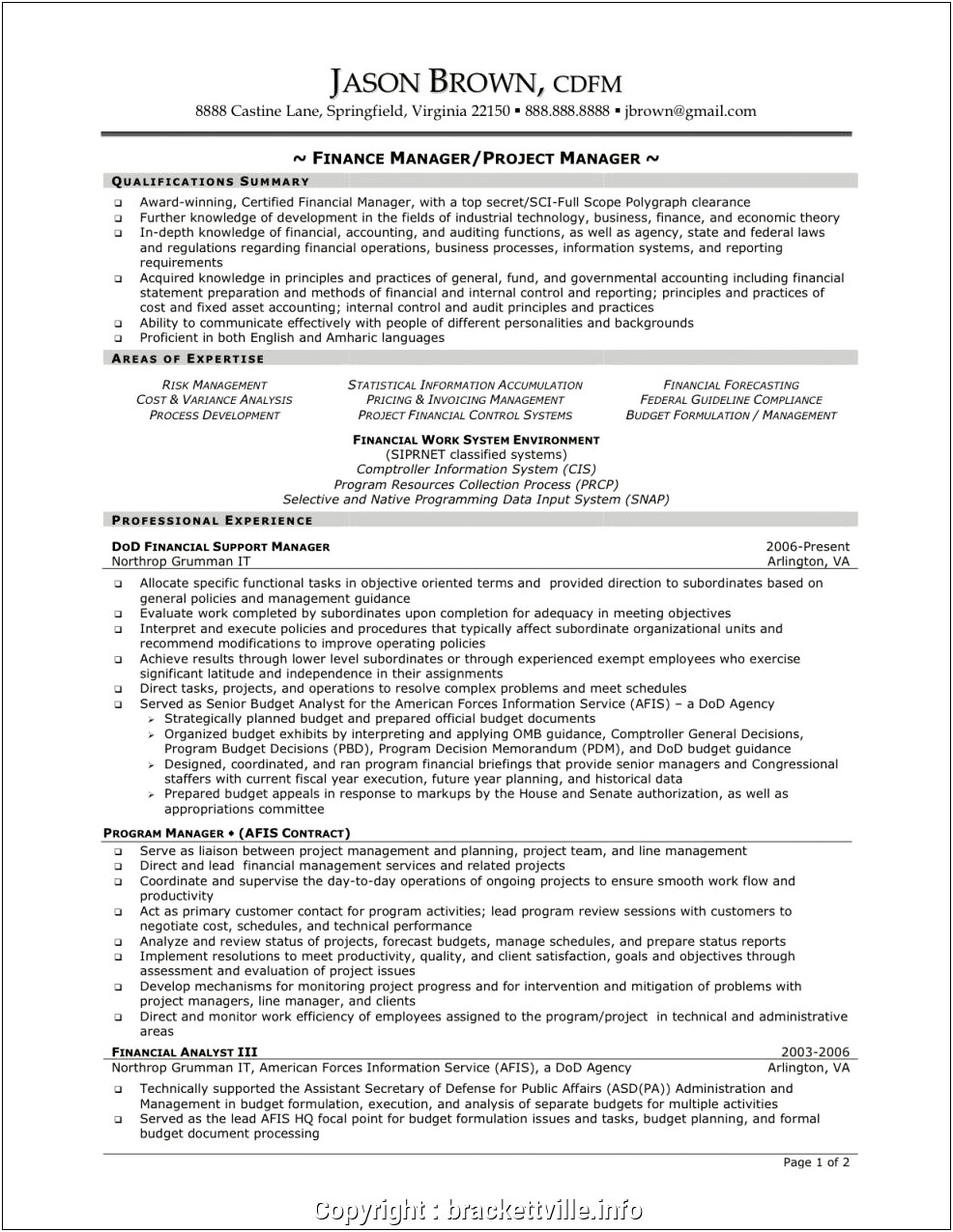 Telecom Project Manager Resume Sample