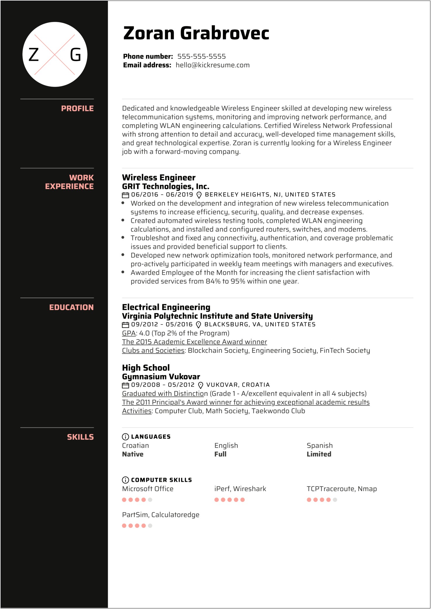Telecommunications Specialist Job Description Resume