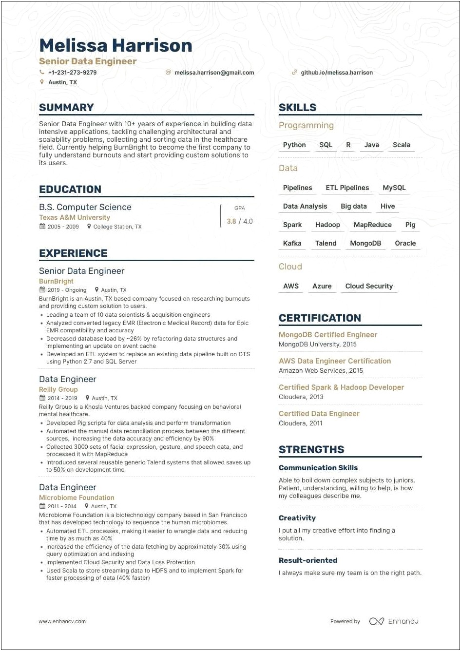 Texas A&m Resume Example