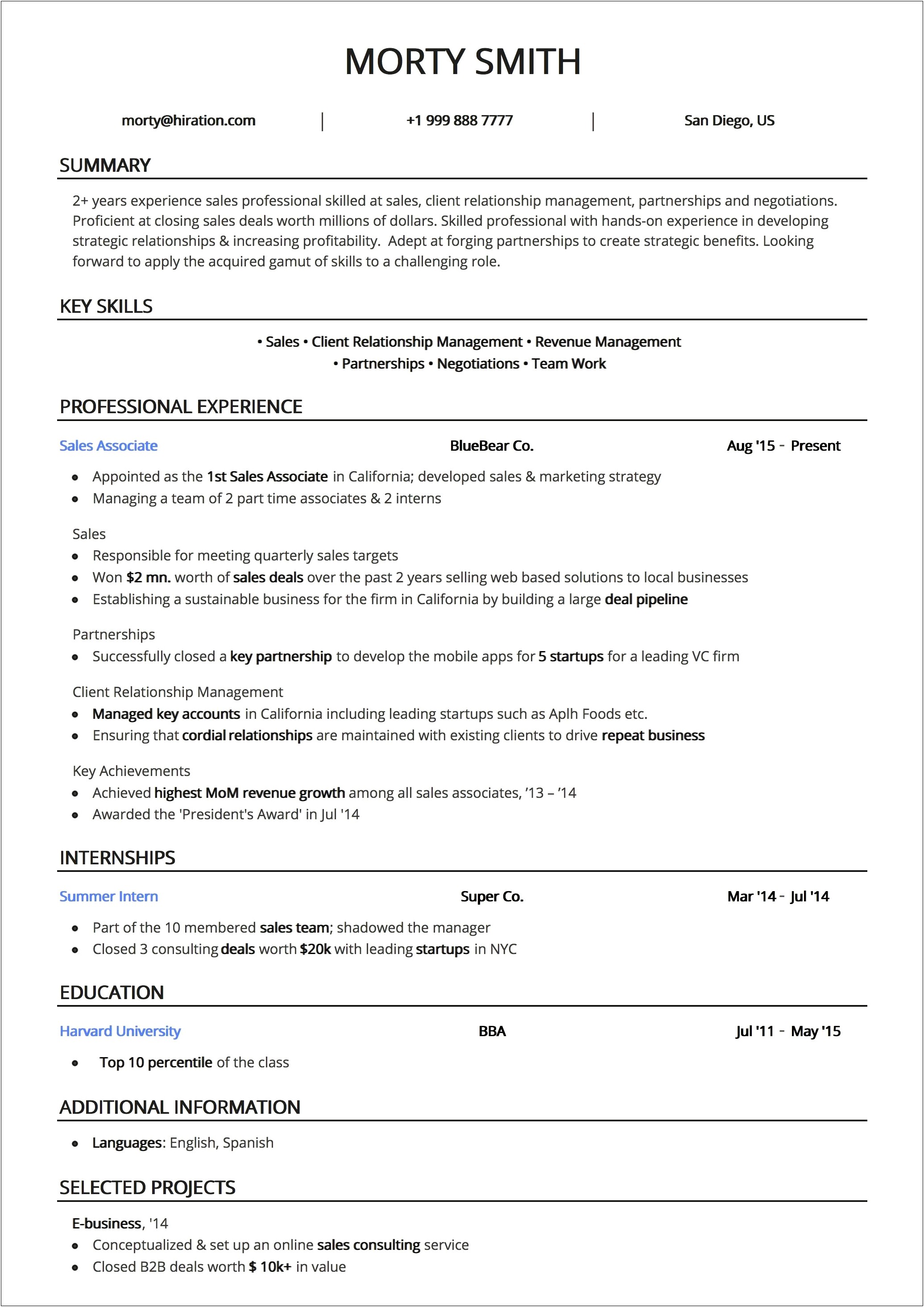 The Best And Easest Resume