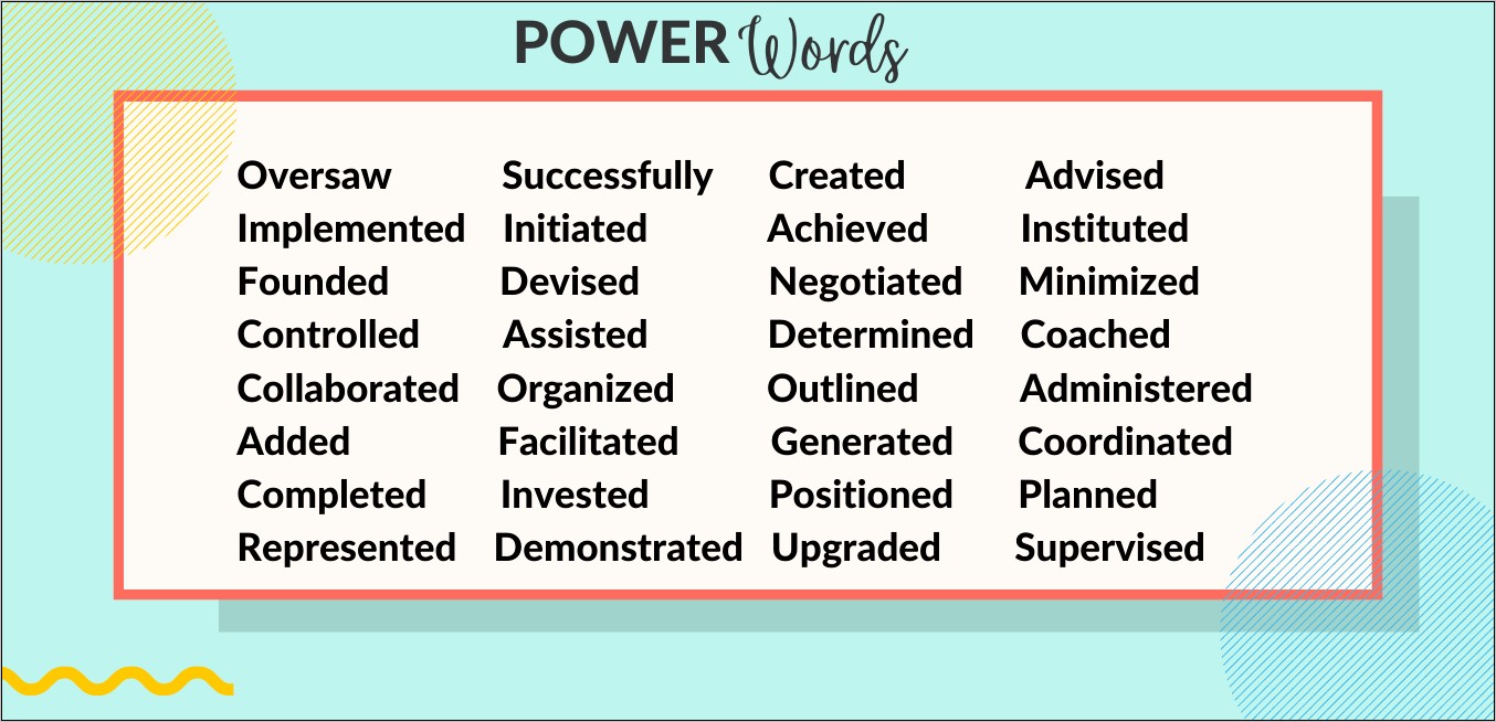 The Best Resume Power Words