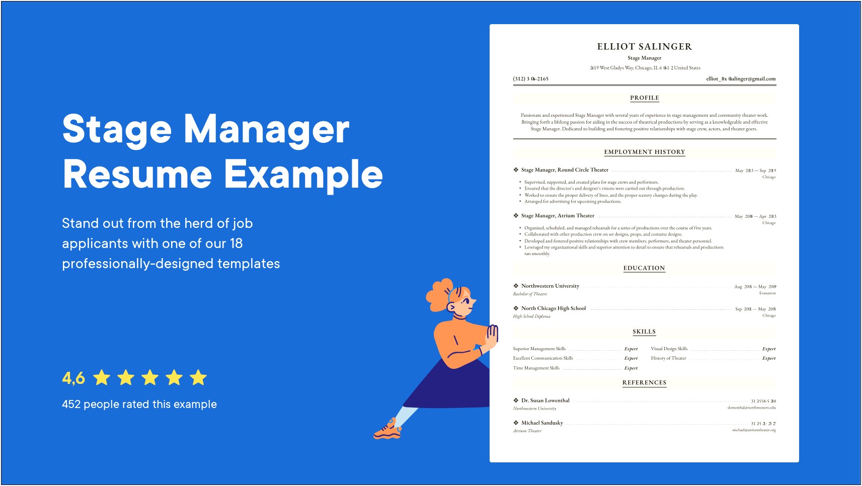 Theater Stage Manager Resume Template