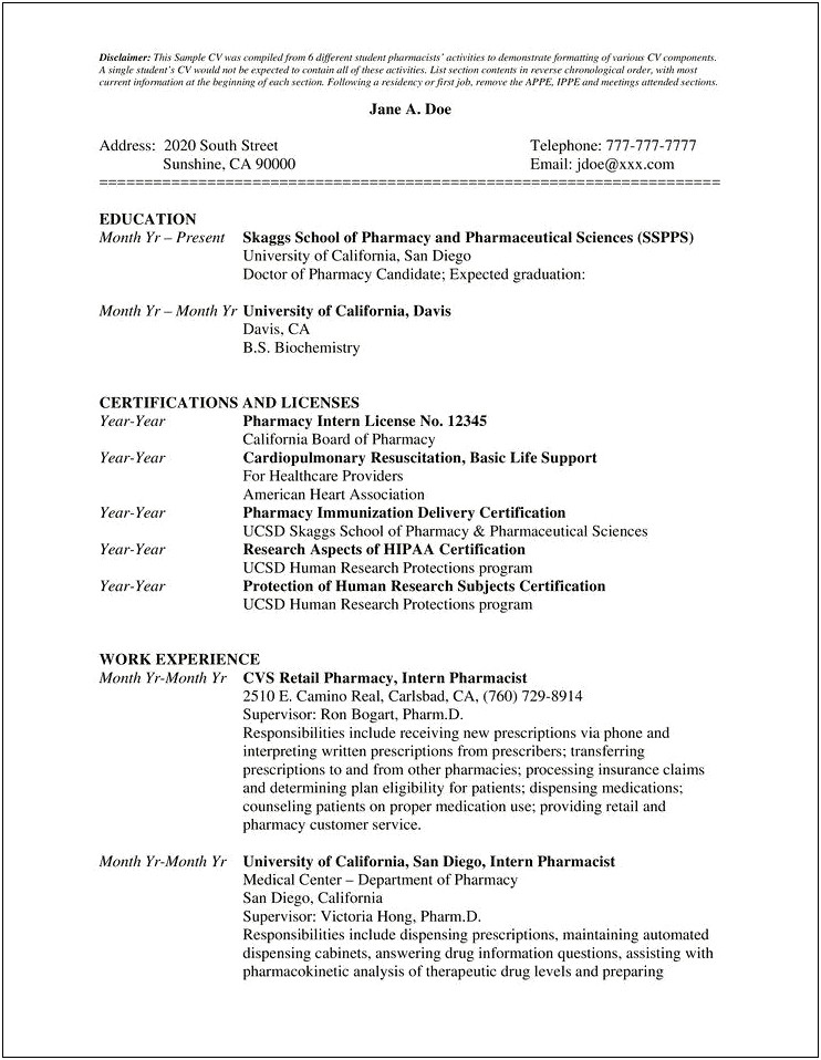 Traditional Resume Examples For Counselors